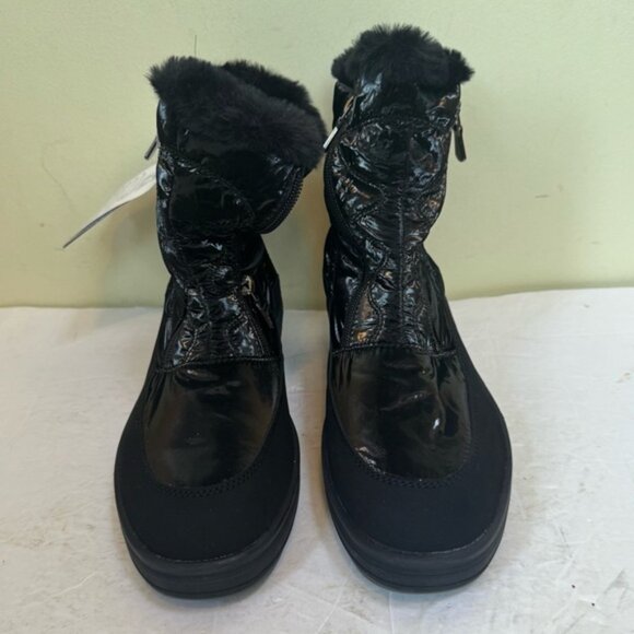 Pajar NEW Veronica Winter Boot Icegrippers Key Zip Faux Fur Waterproof Black 6.5 - Picture 4 of 16